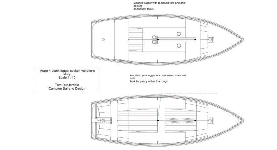 Later alternative lugger layouts