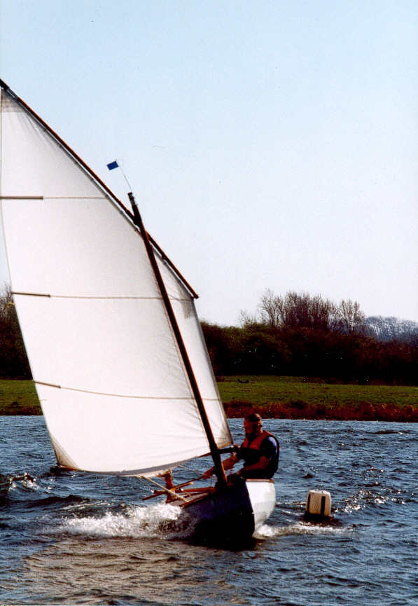 LIllie racing at Haversham in a breeze